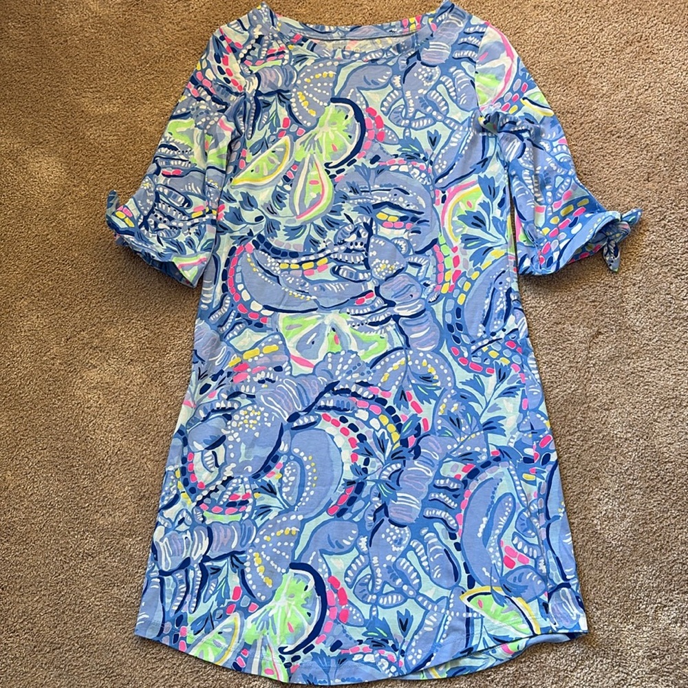 Lilly Pulitzer Blue Peri Pinch Pinch Preston Dress NWOT - Picture 1 of 9